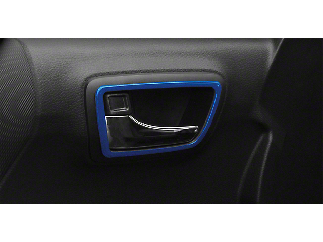 Front and Rear Door Handle Surround Accent Trim; Blazing Blue (16-22 Tacoma Access Cab)