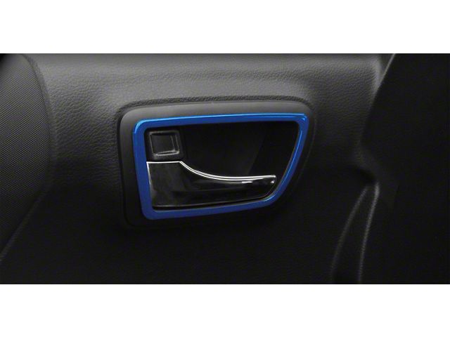 Front and Rear Door Handle Surround Accent Trim; Blazing Blue (16-23 Tacoma Access Cab)