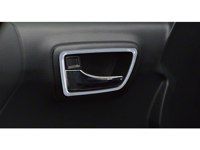 Front and Rear Door Handle Surround Accent Trim; Brushed Silver (16-22 Tacoma Double Cab)