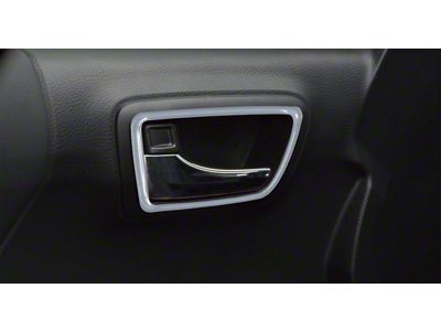 Front and Rear Door Handle Surround Accent Trim; Brushed Silver (16-23 Tacoma Double Cab)