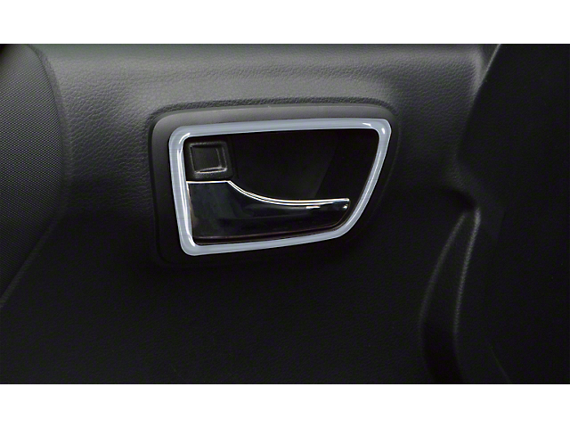 Front and Rear Door Handle Surround Accent Trim; Brushed Silver (16-22 Tacoma Access Cab)