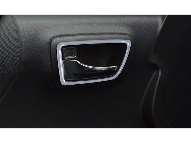Front and Rear Door Handle Surround Accent Trim; Brushed Silver (16-23 Tacoma Access Cab)