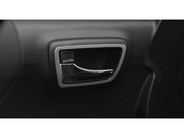Front and Rear Door Handle Surround Accent Trim; Charcoal Silver (16-22 Tacoma Access Cab)