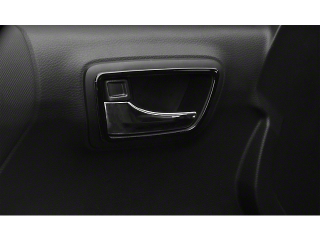 Front and Rear Door Handle Surround Accent Trim; Gloss Black (16-22 Tacoma Double Cab)