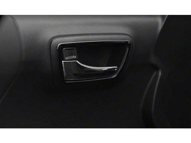 Front and Rear Door Handle Surround Accent Trim; Gloss Black (16-23 Tacoma Double Cab)