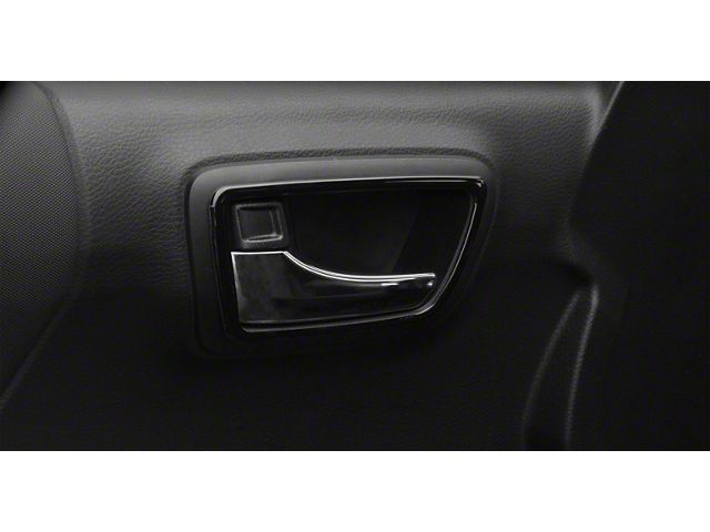 Front and Rear Door Handle Surround Accent Trim; Gloss Black (16-23 Tacoma Access Cab)