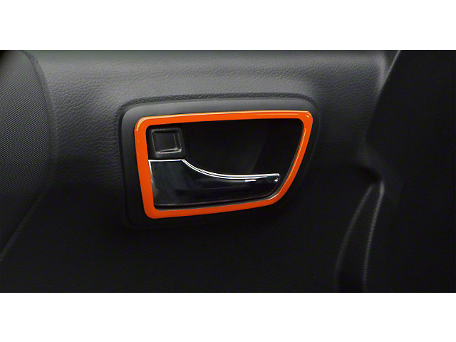 Front and Rear Door Handle Surround Accent Trim; Gloss Orange (16-22 Tacoma Double Cab)