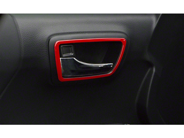 Front and Rear Door Handle Surround Accent Trim; Gloss TRD Red (16-22 Tacoma Access Cab)