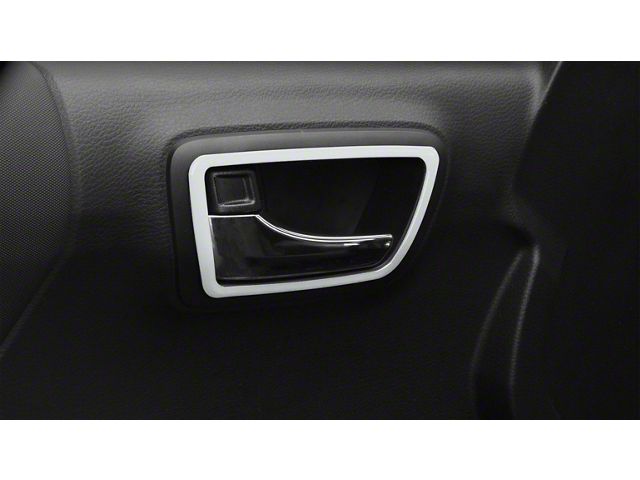 Front and Rear Door Handle Surround Accent Trim; Gloss White (16-23 Tacoma Access Cab)