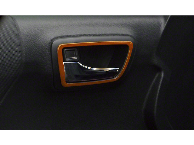 Front and Rear Door Handle Surround Accent Trim; Inferno Orange (16-22 Tacoma Access Cab)