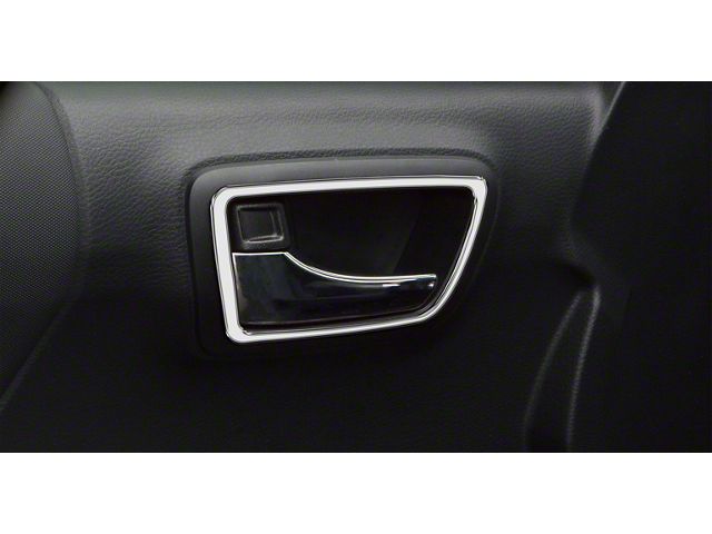 Front and Rear Door Handle Surround Accent Trim; Liquid Chrome (16-23 Tacoma Double Cab)