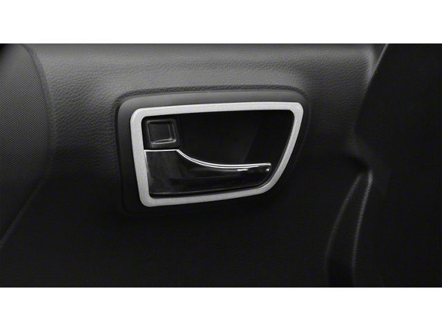 Front and Rear Door Handle Surround Accent Trim; Turbo Silver (16-23 Tacoma Double Cab)