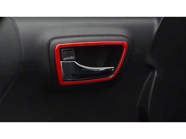 Front Door Handle Surround Accent Trim; Gloss TRD Red (16-22 Tacoma)