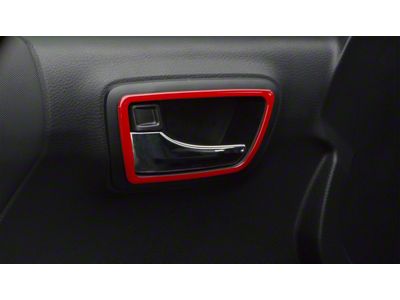 Front Door Handle Surround Accent Trim; Gloss TRD Red (16-23 Tacoma)