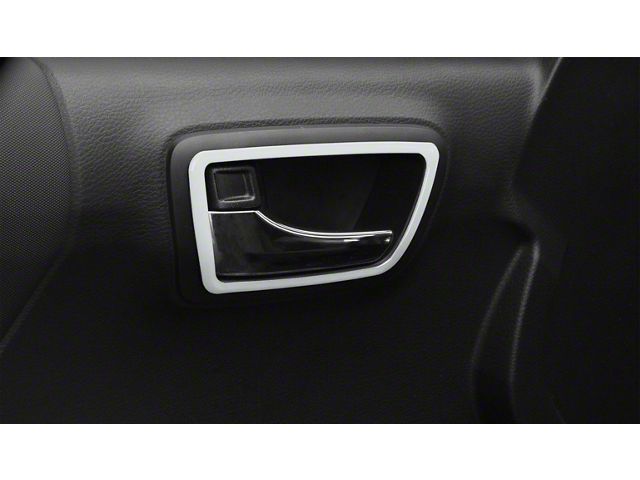 Front Door Handle Surround Accent Trim; Gloss White (16-23 Tacoma)
