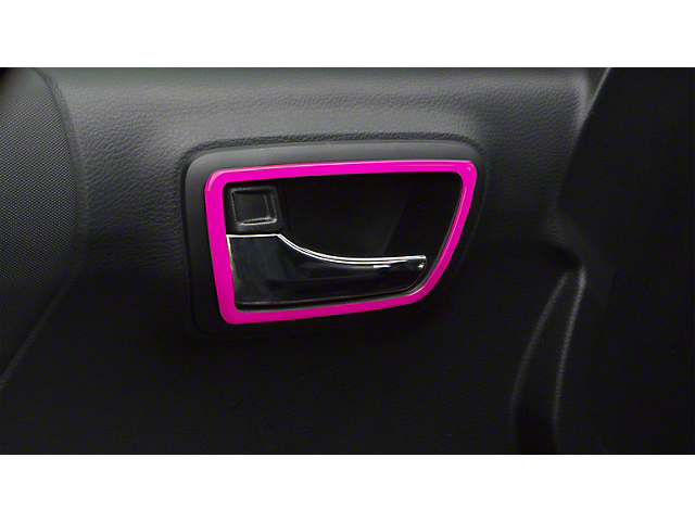 Front Door Handle Surround Accent Trim; Hot Pink (16-22 Tacoma)