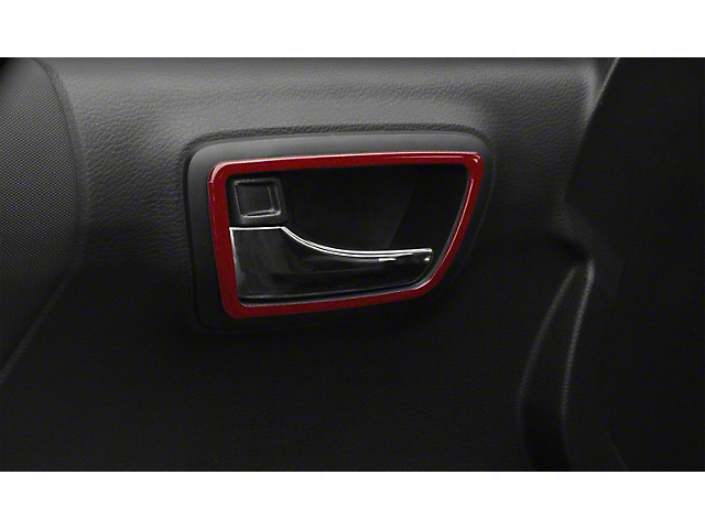 Front Door Handle Surround Accent Trim; Ruby Red (16-22 Tacoma)