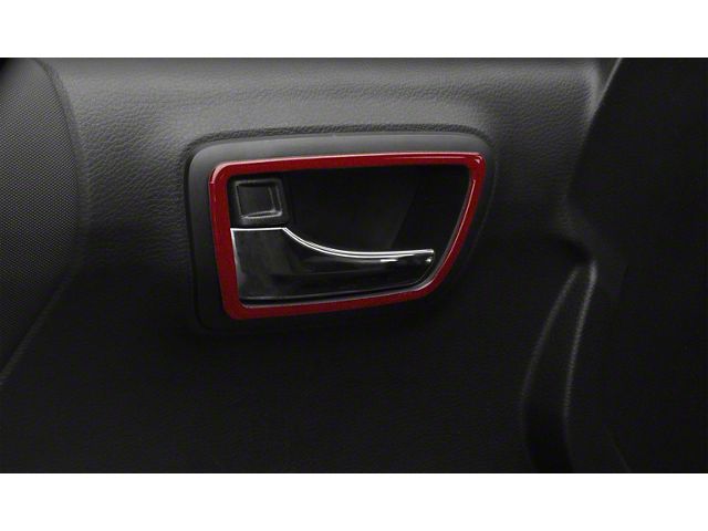 Front Door Handle Surround Accent Trim; Ruby Red (16-23 Tacoma)