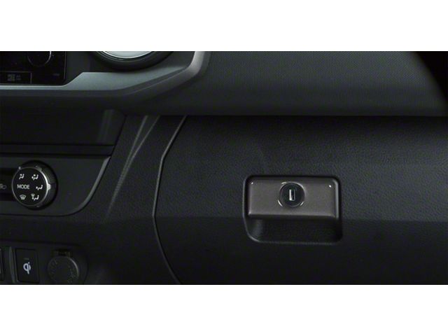 Glove Box Handle Accent Trim; Charcoal Silver (16-23 Tacoma)