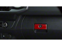 Glove Box Handle Accent Trim; Gloss TRD Red (16-23 Tacoma)