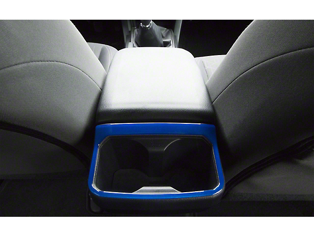 Rear Cup Holder Accent Trim; Blazing Blue (16-22 Tacoma)