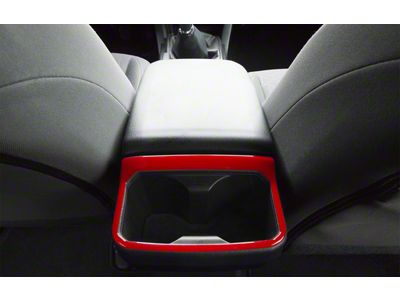Rear Cup Holder Accent Trim; Gloss TRD Red (16-23 Tacoma)