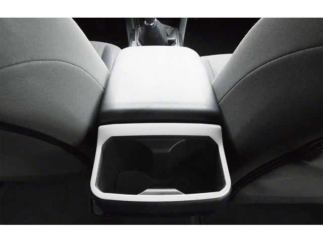 Rear Cup Holder Accent Trim; Gloss White (16-23 Tacoma)