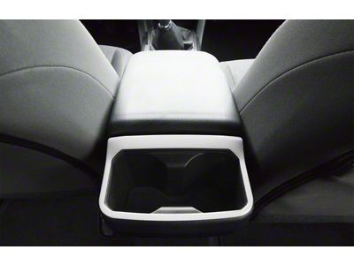 Rear Cup Holder Accent Trim; Gloss White (16-23 Tacoma)