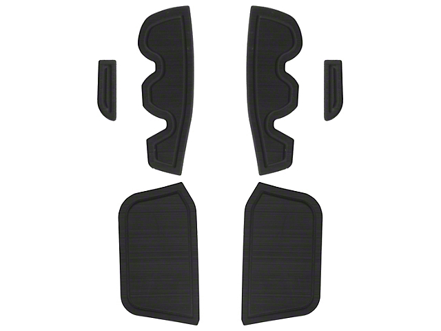 Side Door Pocket Foam Inserts; Black/Black (16-22 Tacoma Access Cab)