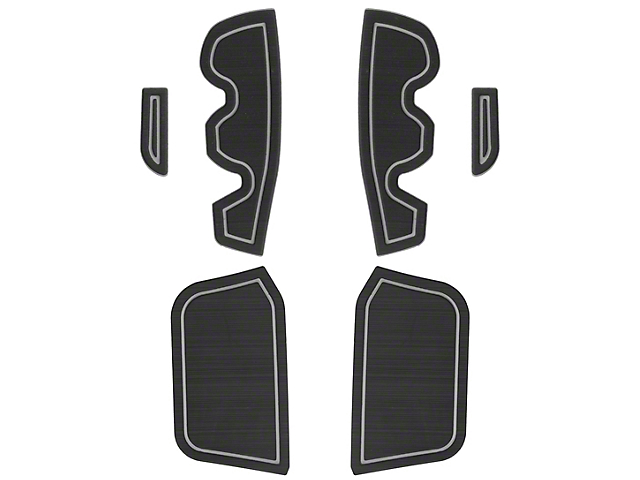 Side Door Pocket Foam Inserts; Black/Gray (16-22 Tacoma Access Cab)