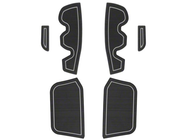 Side Door Pocket Foam Inserts; Black/Gray (16-23 Tacoma Access Cab)