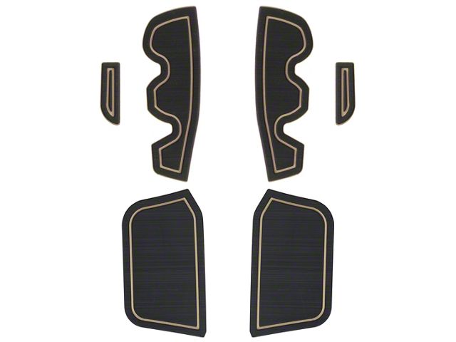Side Door Pocket Foam Inserts; Black/Tan (16-23 Tacoma Access Cab)