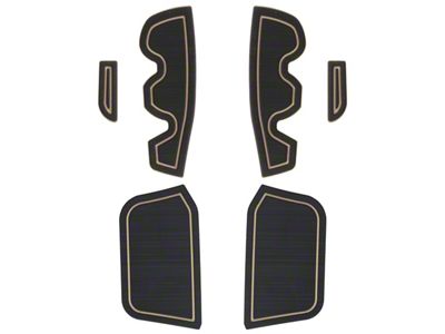 Side Door Pocket Foam Inserts; Black/Tan (16-23 Tacoma Access Cab)