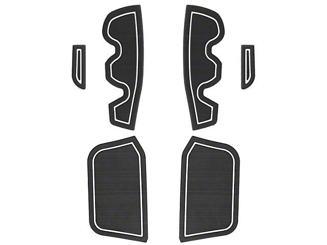 Side Door Pocket Foam Inserts; Black/White (16-22 Tacoma Access Cab)