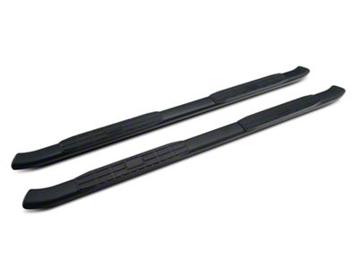 RedRock 4-Inch Oval Bent End PNC Side Step Bars; Black (05-23 Tacoma Access Cab)