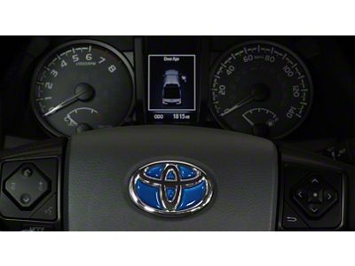 Steering Wheel Emblem Inserts; Blazing Blue (16-23 Tacoma)