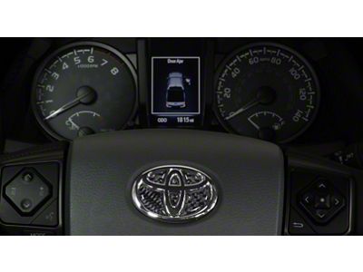 Steering Wheel Emblem Inserts; Domed Carbon Fiber (16-23 Tacoma)