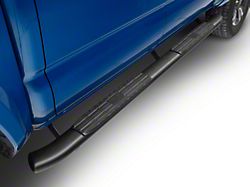 RedRock 4-Inch Oval Bent End PNC Side Step Bars; Black (05-23 Tacoma Double Cab)
