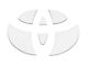 Steering Wheel Emblem Inserts; Gloss White (16-23 Tacoma)