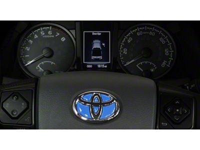 Steering Wheel Emblem Inserts; Voodoo Blue (16-23 Tacoma)