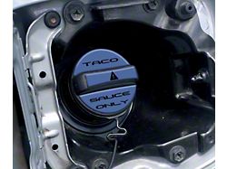 Taco Sauce Only Fuel Cap Overlay; Cavalry Blue with Black Text (05-23 Tacoma)