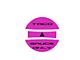 Taco Sauce Only Fuel Cap Overlay; Hot Pink with Black Text (05-23 Tacoma)
