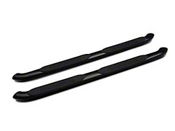 RedRock 4-Inch Oval Bent End Side Step Bars; Black (05-22 Tacoma Access Cab)