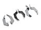 RedRock 4-Inch Oval Bent End Side Step Bars; Black (05-23 Tacoma Double Cab)
