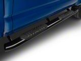 RedRock 4x4 5-Inch Oval Bent End Side Step Bars; Black (05-22 Tacoma Double Cab)