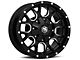 Mayhem Wheels Warrior Black Milled 6-Lug Wheel; 17x9; 18mm Offset (05-15 Tacoma)