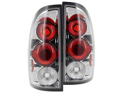 Euro Style Tail Lights; Chrome Housing; Clear Lens (05-08 Tacoma)