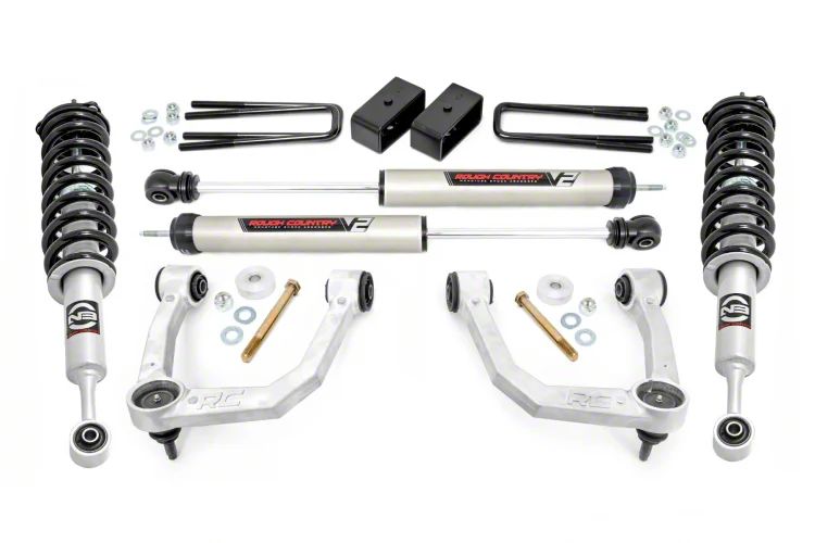 Rough Country 3.50-Inch Bolt-On Suspension Lift Kit with Lifted N3 Struts and V2 Monotube Shocks (05-23 6-Lug Tacoma)