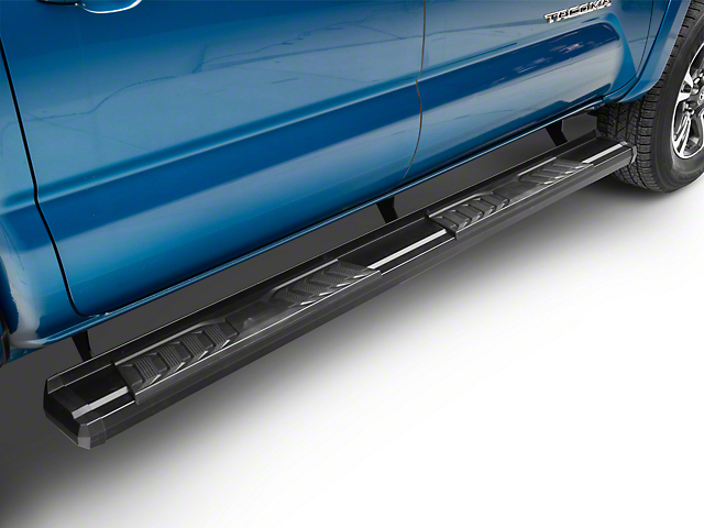 RedRock S6 Running Boards; Black (05-23 Tacoma Double Cab)