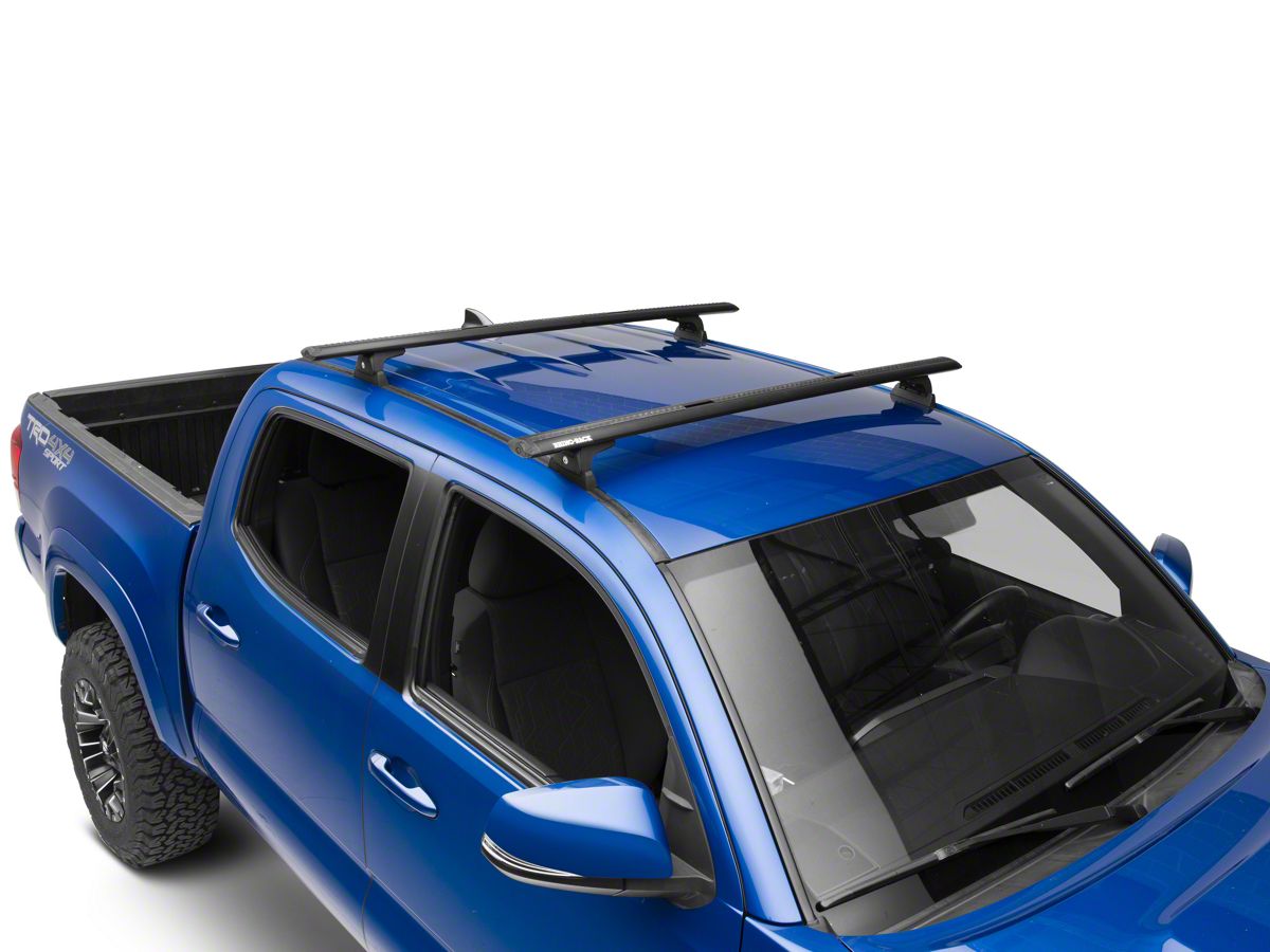 Toyota Tacoma 4dr Pick Up Double Cab 2005 to 2015 Compatible with Rhino-Rack Vortex 2500 RS Black 2 Bar Roof Rack